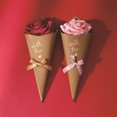 New wedding flower cone ice cream packaging box creative candy carton 215cmpicture4