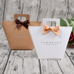 simple solid color gift box portable kraft paper bronzing packaging gift bag