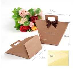 simple solid color gift box portable kraft paper bronzing packaging gift bagpicture7