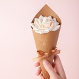 New wedding flower cone ice cream packaging box creative candy carton 215cmpicture15