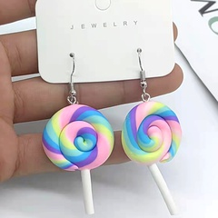 New fashion resin candy pendent ear hook earrings female