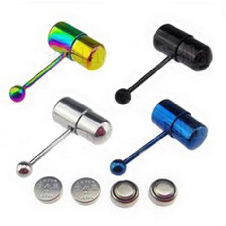 stainless steel electroplating vibration tongue nail body puncture jewelry's discount tags