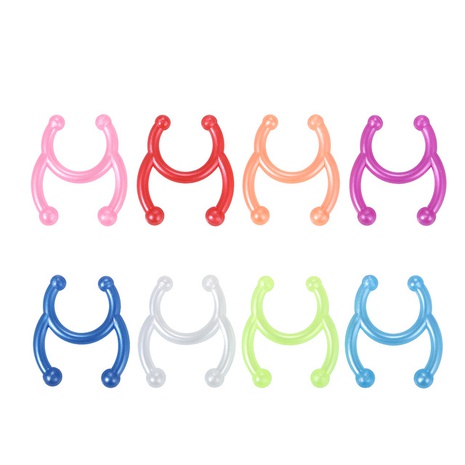 wholesale 8 color U-shaped luminous body piercing nose nail's discount tags
