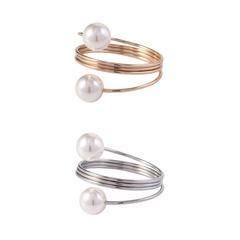 New pearl spring buckle hotel table napkin ring table alloy decoration