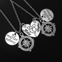New Mother's Day Heart Stitching Pendant Compass Necklace