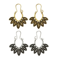 jewelry fashion retro beach shell shape alloy leaf U-shaped earrings