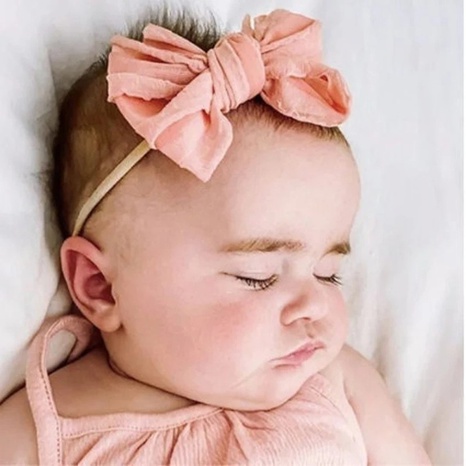 children's hair accessories ruffled elastic bow baby nylon headband's discount tags