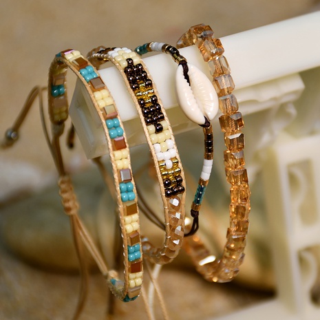 bracelet multicouche rétro en perles miyuki tissées à la main's discount tags