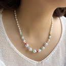 retro metal pearl color crystal clavicle chain necklace femalepicture8