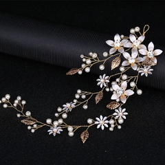 new golden leaves flowers hairband wedding bridal hair accessories wholesale