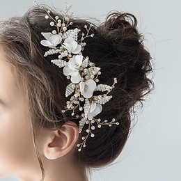 fleur de marie peigne  cheveux simple tte fleur millet perle perle noeud accessoires de mariagepicture8