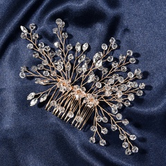 Bridal Wedding Crystal Twisted Beads Handmade Hair Comb