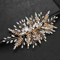 Bridal Wedding Accessories Alloy Diamond Inlaid Glass Hair Comb