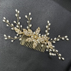 rhinestone leaves comb bridal hair accessories