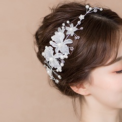 bridal headwear handmade flower pearl hairband wedding accessories