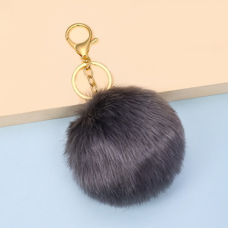Imitation rabbit plush ball keychain ladies luggage pendant jewelry accessories's discount tags