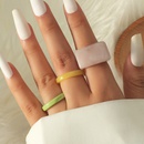 simple geometric shape color acrylic ring set wholesalepicture5