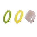 simple geometric shape color acrylic ring set wholesalepicture9
