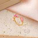 fashion copper fish shape colorful drop oil opening geometric rings wholesalepicture9