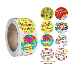 Fashion Happy Birthday Self-Adhesive Label Stickers
