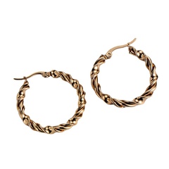 Fashion Round Stainless Steel Jewelry Ear Hoop Women's 