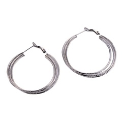 Pattern Round Steel Simple Stainless Steel Fashion Ear Hoop Women's Jewelry