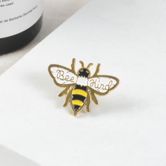 lindos broches de aleación de esmalte de abeja de moda de dibujos animados