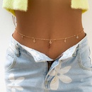 casual simple metal belt body imitation crystal decorative waist chain femalepicture7