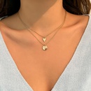 fashion geometric triangle alloy doublelayer alloy necklacepicture6