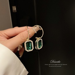 fashion emerald earrings retro alloy drop earrings