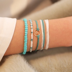 new fashion beaded ethnic style minimalist woven bracelet five-piece set 