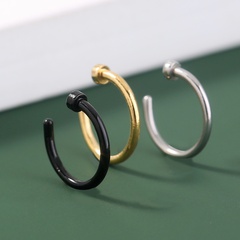 mode acier inoxydable faux nez anneau C-type nez piercing ensemble de bijoux