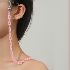Cordón de cadena colgante de gafas antipérdida de acrílico rosa de moda