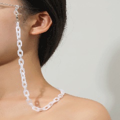 fashion white acrylic anti-lost glasses hanging thick chain