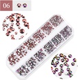 Paquete de 12 de decoracin de uas de diamantes de imitacin de color de manicura de taladro de fondo planopicture15