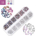 Paquete de 12 de decoracin de uas de diamantes de imitacin de color de manicura de taladro de fondo planopicture14