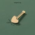 anneau de nez en acier inoxydable en forme de coeur lisse pour femmes en grospicture10