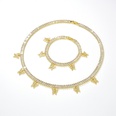 Mode eingelegt Zirkonium Schmetterling Zirkonium Kupfer Halskette Armband Setpicture13