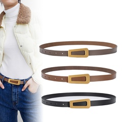 Fashion simple pants women jeans decorative jacket leather belt