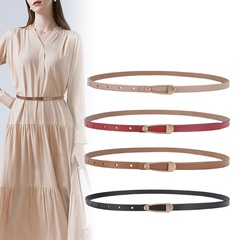 New Calfskin Women's Slim Fit Thin Decorative Waist Belt Wholesale