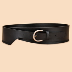 New Ladies Decorative Fashion Retro Pin Buckle Genuine Leather Wide Belt