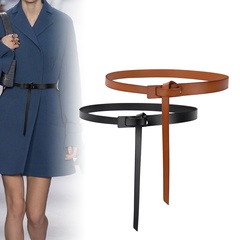 Leather Ladies Fashion Small Decorative Sweater Dress Coat Waist Belt