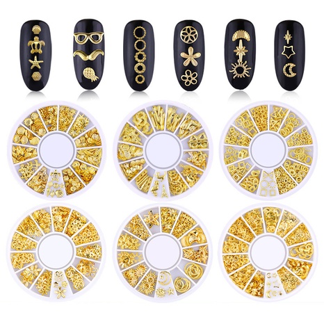 clou étoile lune rivets creux alliage ongles décoration bijoux's discount tags