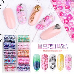 Fashion Starry Transfer Paper Colorful Laser Sticker Nail Art