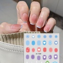 Adhesivos para uas Venta al por mayor Red Smudge Gradient Starry Nail Stickerspicture2