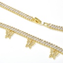 Mode eingelegt Zirkonium Schmetterling Zirkonium Kupfer Halskette Armband Setpicture10