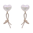 korean style inlaid zircon tassel bow pearl metal earrings whoelsalepicture10