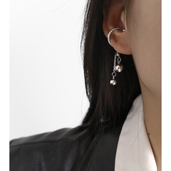 Korean style simple chain bead without ear hole alloy ear clip wholesale