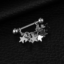 joyera de puncin mdica titanio acero pieza de estrella de cinco puntas anillo de uas al por mayorpicture8