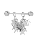 joyera de puncin mdica titanio acero pieza de estrella de cinco puntas anillo de uas al por mayorpicture9